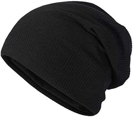 זליק כותנה דק רפוי כפת כובע לגברים אופנה רך למתוח לסרוג גולגולת כובע