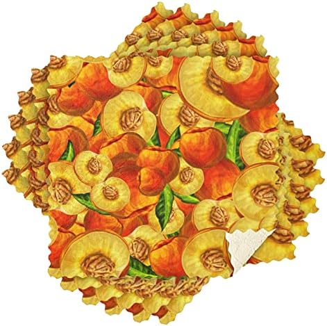 פירות אפרסק פרי אפרסק מטבח כלים קבעו מגבות תבשיל רחיצה סופגות שימוש חוזר ניקוי חוזר סמרטוטים לניקוי מכונית, חיות מחמד