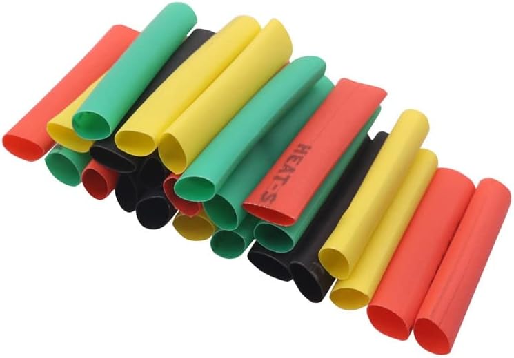 328 PCS צבע מעורב 8 גדלים רב צבעי פוליולפין 2: 1 חום ללא הלוגן מכווץ צינור צינורות מגוון שרוול שרוול צינורות