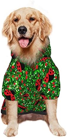 קפוצ'ון גדול של כלב חלק חלק-נקודה-אדום-אדום-בעלי חיים סוודר בגדי חיות מחמד עם מעיל תלבושת חתולים רכים קטן