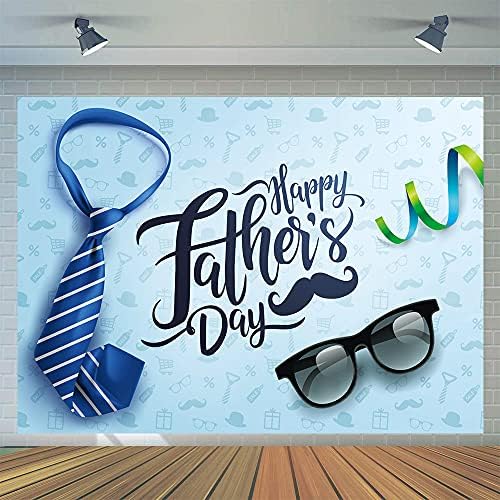 גילי 8 על 6 רגל רקע יום אב שמח עניבה ומשקפיים רקע כחול יום אב משפחה לנשף מסיבת יום אב אספקת קישוטים באנר ד532