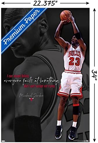 Trends International Michael Jordan - לא יכול לקבל פוסטר קיר לא מנסה, 22.375 x 34, גרסה פרמיום לא ממוסגרת