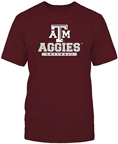 Fanprint Texas A&M Aggies חולצת טריקו - קמע - לוגו - סופטבול