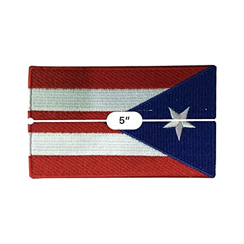 דגל פוארטו ריקו גנרי, ברזל רקום טלאים על תיקון תפור על הסמל הלאומי קטן