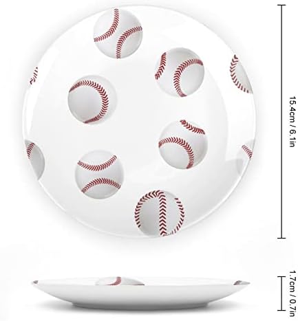 כדור עור בייסבול תלויה קרמיקה צלחת דקורטיבית עם עמדת תצוגה מתנות לחתונה בהתאמה אישית