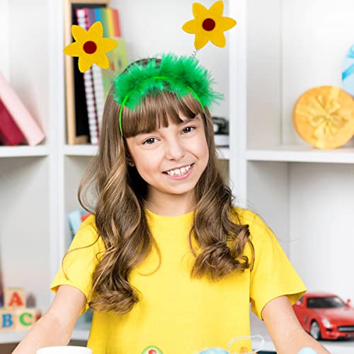 חמניות בגימור צהוב פרח שיער להקת אביב קיץ שיער אביזרי עבור נשים בנות פעוט תלבושות כיסוי ראש מסיבת יום הולדת קישוט טובות ספקי