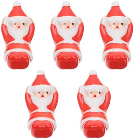 קישוטי חג המולד באנגו -קיצוץ קרמיקה מקלות מקלות מנוחה מחזיק כלי נשק: 5 יחידות סנטה קלאוס מקלות מקלות מנוחה תומכים בסכום חג