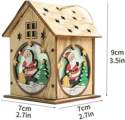 חג המולד תליון קישוט עץ חדש עם תליון עץ בהיר DIY בית קטן SGCABIOTQOLATV