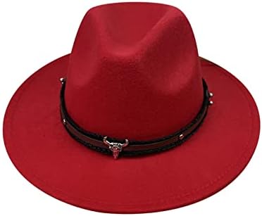פדורה פדורה אופנתית גברים רחבים לנשים ללבוש כובע נשים וכובעים להקות כובע שיער בייסבול עבור כובעי מערביים גברים