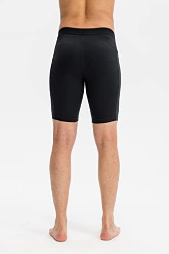 גברים של דחיסת מכנסיים קצרים עם רוכסן כיס ריצה אימון אתלטי תחתוני ספנדקס ספורט מכנסיים קצרים