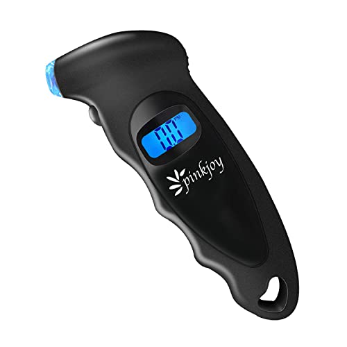 מד לחץ דיגיטלי של Pinkjoy Digital Digital 150 psi, 4 הגדרות, מד צמיגים לרכב, משאית, אופנוע, אופניים עם LCD