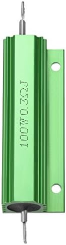 נגן מארז אלומיניום UXCell 100W 0.3 אוהם ירוק ירוק לממיר החלפת LED 100W 0.3RJ