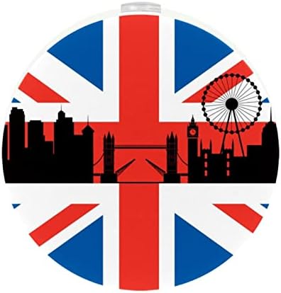 2 מארז התוספת מנורת לילה הוביל לילה אור בריטי דגל לונדון עם חשכה לשחר חיישן לילדים חדר, משתלה, מטבח, מסדרון