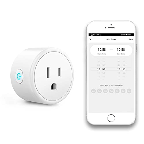 Frankever Mini Smart Plug, WiFi Outlet עובד עם Alexa Google Assistant, אין צורך ברכז