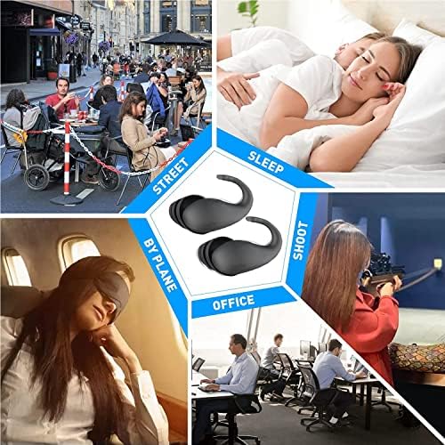 תקעי אוזניים לשינה- הגנה על שמיעה לשימוש מחדש בסיליקון גמיש לשינה, תקעי אוזניים לשינה שימוש חוזר להפחתת רעש