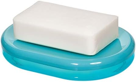 Idesign Finn Theratop Bar צלחת, מחזיק סבון מפלסטיק לחדר אמבטיה, מקלחת, יהירות, 14.1 סמ x 10 סמ x 2.4 סמ, צהבה ולבן