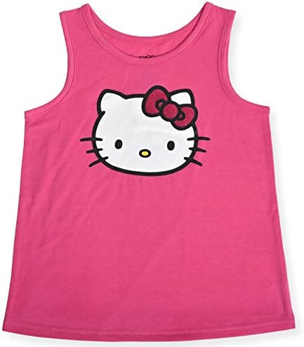 הלו קיטי בנות 3-חתיכה מודפס טי חולצה אופנה גופייה ופעיל קצר סט טרנדי קיץ בגדי לילדה קטנה