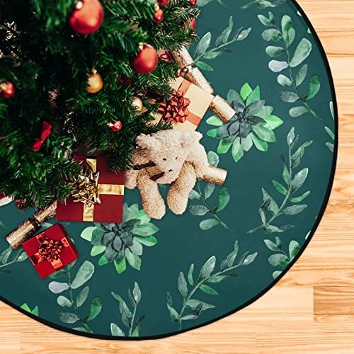 קישוטי חג המולד של Xigua מחצלת עץ חג המולד מחצלת בית עץ עגול גדול להגנה על רצפה (28.3 אינץ '