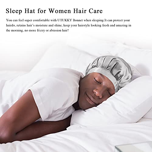 תות משי מצנפת, טבעי 19 אמא משי לילה כובע שיער מצנפת שינה משי שינה כובע לנשים שיער טיפול