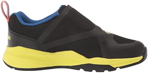 Reebok Equal Fit נעל ריצה אדפטיבית, שחור/וקטור כחול/חומצה סולארית צהובה, 13.5 ארהב יוניסקס ילד קטן