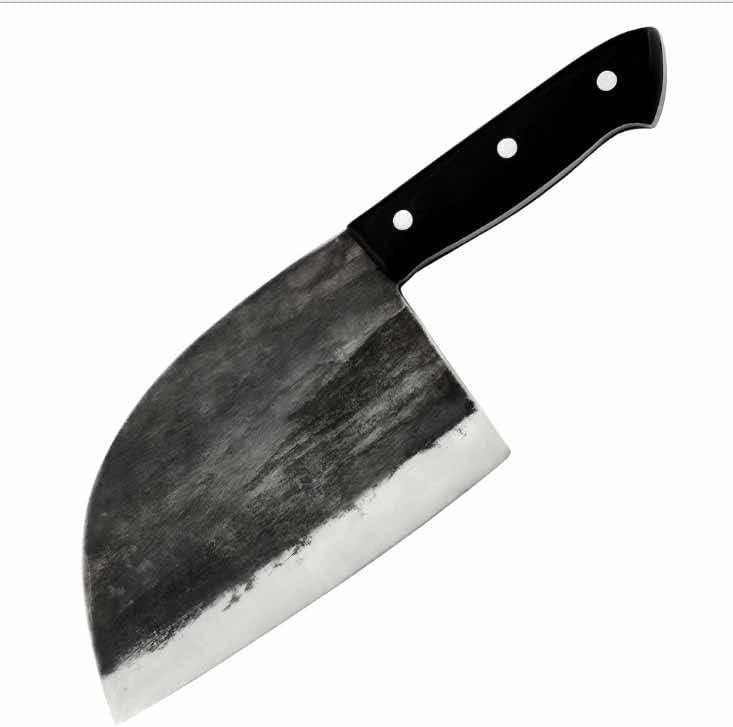 בשר קליבר מטבח סכין - מקצועי 7 שף סכין-מחושל ביד באש, גבוהה פחמן פלדה-חד כתער קליבר סכין חיתוך סכין עם בד נדן
