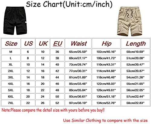 מכנסיים קצרים של ymosrh גברים גברים חיצוניים בגודל גדול רב-כיס סרבלים מזדמנים סרבלים קצרים