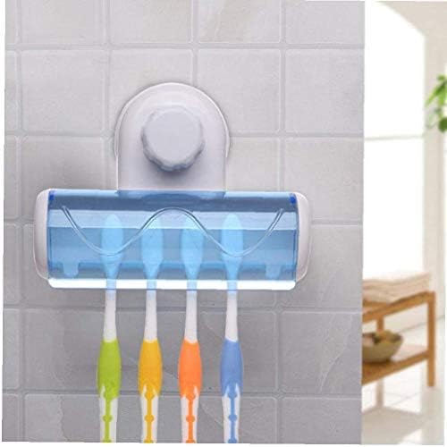 Tfiiexfl מברשת שיניים ומחזיק משחת שיניים במחיר סביר ועמיד, מחזיק פלסטיק רכוב על קיר לחדר אמבטיה