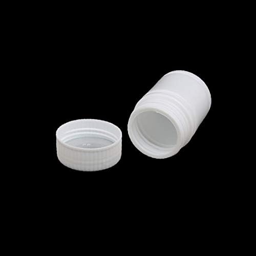 X-DREE 10 יחידות 60 מל HDPE פלסטיק לבן רחב רחב פה עגול אבקת מוצק צנצנת אחסון בקבוקים (10 UNIDS 60 מל HDPE Plástico Blanc-O
