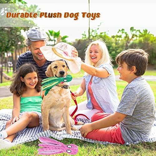 Manopaws 3 צעצועים לכלבים לכלבים קטנים, כלבים בינוניים, כלבים גדולים, צעצועים לקיעת שיניים, צעצועים אגרסיביים, ללא מילוי צעצועי