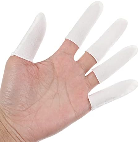 מיטות אצבעות Supvox מיטות אצבעות אצבעות אצבעות קצות אצבעות 200 יחידות אצבעות כותנה מכסה שרוולי אצבעות מגנים