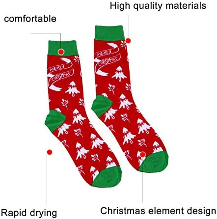 6 זוגות חג המולד אמצע עגל גרבי גרביים אלמנטים חיצוניים גרבי קישוטי חג המולד מתנות קישוטים