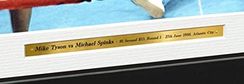 קייטבגים וארונות מייק טייסון נגד מייקל ספינקס '91 נוקאאוט שני' 12 על 8 א4 חתימה תמונה חתומה תמונה מסגרת תמונה אגרוף מתנה
