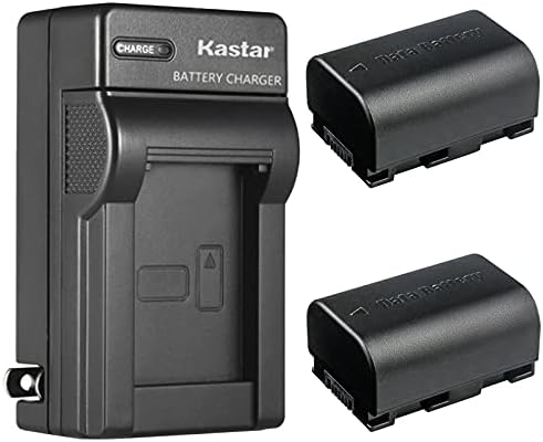 Kastar 4-Pack סוללה וקיר AC החלפת מטען לקיר JVC GZ-HM334BEU GZ-HM335 GZ-HM335BEU GZ-HM340 GZ-HM350 GZ-HM390
