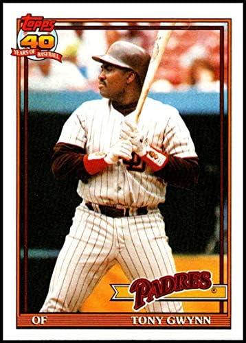 1991 Topps 180 טוני גווין NM-MT סן דייגו פדרס מורשה רשמית כרטיס מסחר בייסבול MLB