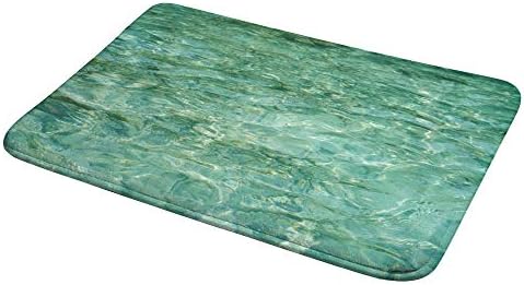 אמבטיה שטיח מחצלת אמבטיה שפשפת שטיחי רצפת אמבטיה ירוק מים אדוות החלקה סופג דקור זיכרון קצף רך 24 פאקס 16 ב
