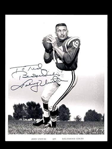 ג'וני יוניטס JSA COA חתום 8X10 וינטג 'צילום חתימה - תמונות NFL עם חתימה