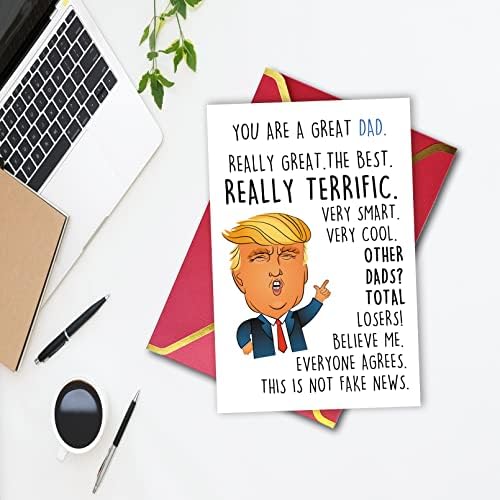 מטורף דונלד טראמפ אבות יום כרטיסי מתנות לאבא, טראמפ אבות יום כרטיס מבת, בדיחה טראמפ יום הולדת כרטיסי לגברים,