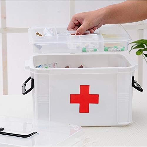 Moanyt נייד מטופל תיבת עזרה ראשונה ארגון רפואה פלסטיק מתארגן קופסא משפחה קטנה ערכת תיבת אחסון רפואית חירום