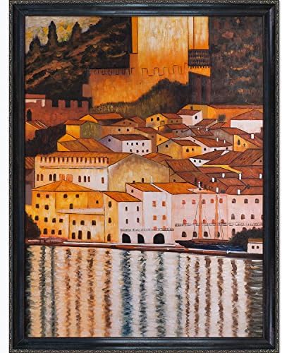 אוברסטוקארט מלסין באגם גארדה מאת קלימט עם מסגרת לה סקאלה וגימור שחור וזהב