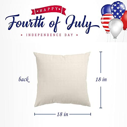 קישוטים 4 ביולי כרית מכסה את יום העצמאות של 4 18x18 דגל אמריקאי אלוהים יברך אמריקה יום הזיכרון פטריוטי לזרוק כריות