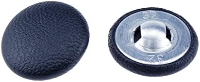 כפתורים מכוסים עור Woogim לכפתורי תפירה למלאכות קישוט ספה 30 יח 'שחור 20 ממ