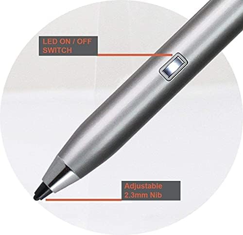 עט חרט דיגיטלי של Broonel Silver Point Digital Active - תואם ל- Lenovo IdeaPad 3 Gen 6