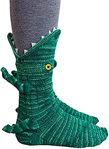 לסרוג גרבי יוניסקס חידוש כריש תנין צורת גרבי רצפת גרבי חורף בית חם גרביים