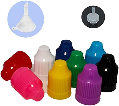Smaunicorn 5 יחידות x 100 מל LDPE בקבוקי טפטוף נוזליים סחיטים ריקים, מיכל טפטפת נוזלי עיניים עם כובעי CRC מעורבים בחינם