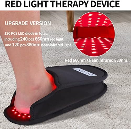 מכשיר לטיפול באור אדום של Haiyue עם 880 ננומטר אינפרא אדום טיפול דופק דופק לרגלי רגליים אצבעות הרגליים, נורות