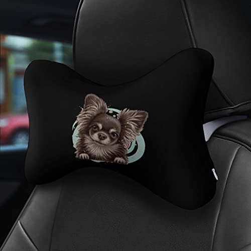 Chihuauhua מכונית כלב כרית צוואר רכב רך כרית ראש כרית צוואר צוואר כרית כרית כרית 2 חבילה לנהיגה נסיעה