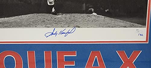Sandy Koufax חתום על חתימה ממוסגרת תמונה ממוסגרת לוס אנג'לס דודג'רס המגרש /32 JSA