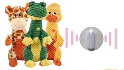 Quack & Jump & Hop Squaky Plush צעצועים לכלבים בינוניים, גדולים, כל זן