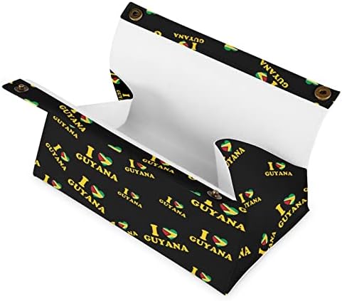 אני אוהב גיאנה דגל דגל רקמות קופסת מחזיק מכסה מארגן נייר תיק נייר לנייר מפית נייר פנים שולחן אמבטיה מכוניות מטבח