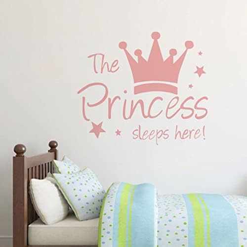ציטוטים של קיר ויניל מוטיבציוני נשלף מדבקת קיר הנסיכה מדבקת כתר קיר נערות עיצוב חדר שינה חדר תינוקות מדבקות
